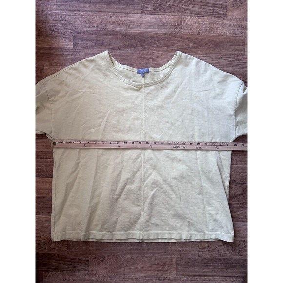 Habitat Clothes To Live In Womens Pullover Sweater Size L Yellow Boat Neck Boxy - Picture 10 of 11